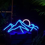 Bonuci Mountains And Moon Neon Sign Sunrise Sunset Led Light Usb Powered.... Fixed Price $36.52.