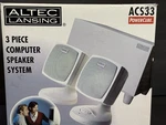 1999 Altec Lansing Piece Computer Speaker System Acs 33 Powercube. Fixed Price $87.99.