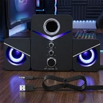 2.1 Computer Speakers For Desktop W/ Subwoofer Stereo Sound Rgb Usb Pc. Fixed Price $19.97.