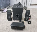 Logitech X-540 5.1 Surround Sound Speaker System W/ Subwoofer & Control Pod. Fixed Price $79.97.