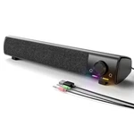 Hpylif Computer Speakers, Usb Powered 3.5MM Aux Pc Sound Bar For Black. Fixed Price $38.28.