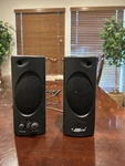 New - Set Of Black Imicro IMD693 2.0 Channel Multimedia Speakers.. Fixed Price $25.50.