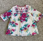 Girls Monsoon 7-8 Floral Shirt. Fixed Price $20.00.