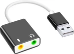Usb Audio Adapter External Sound Card For Pc Laptop 3.5MM Aux Mic Jack. Fixed Price $9.84.
