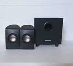 Philips SPA1330/37 Multimedia Speakers 2.1 Subwoofer + Satellite. Fixed Price $14.55.