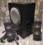 Logitech X-530 Surround Sound Computer System Sub 2- Satellite. Fixed Price $50.95.