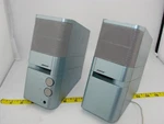Bose Mediamate Computer Speaker Pair Ice Blue No Cord. Fixed Price $10.00.