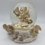 San Francisco Music Box Company Angel With Cherubs Baby Water Large Globe Joy To. Fixed Price $55.00.