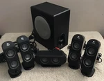 Logitech X-530 5.1 Surround Sound System With Subwoofer (please Read). Fixed Price $69.95.