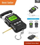 75KG Digital Fish Scale With 39-INCH Ruler Accurate Luggage Weighing Solution. Fixed Price $17.99.