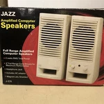 Jazz Amplified Computer Speakers 2W 3.5MM Jack Volume Control 4 Ohms J-215 Nos. Fixed Price $20.00.