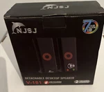 Njsj Detachable Desktop Speaker Colorful Lights, Microphone Port. Fixed Price $25.99.