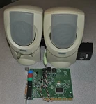 Altec Lansing AVS200 Computer Speakers W/ Sound Card. Fixed Price $25.00.