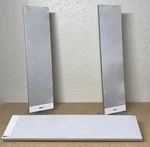 3PC Kef T301 SP3745 Ultra Thin Wall Mount Or Stand Speakers, White. Fixed Price $456.00.