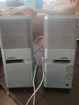 Bose Media Mate Computer Speakers Ice Blue Pair No Power Cord Untested. Fixed Price $20.00.