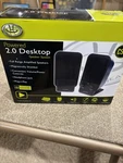 Gear Head Powered 2.0 Desktop Speaker System Model SP2600ACB. Fixed Price $13.00.