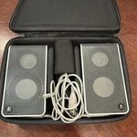 Logitech S-0155A Portable 2.0 Channel Usb Computer Speakers W/case (not Tested). Fixed Price $12.60.