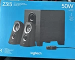 Logitech Z313 2.1 Multimedia Speaker System With Subwoofer, 50 Watts Power. Fixed Price $54.99.