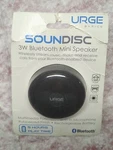 Urge Bluetooth Disc Speaker+built-in Mic/black 5 Hour Play Retail 49.99/NIP. Fixed Price $13.95.
