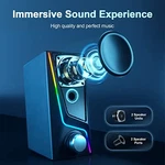 Nylavee Computer Speakers Pc 6 Lighting Modes Usb Powered SK400 - Black. Fixed Price $29.94.