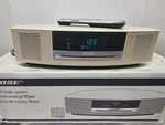 Bose Wave Music System: AWRCC2, Pltnm White,w Large Remote Dock, T&w See Pics!. Fixed Price $275.00.