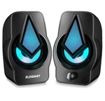 Elegiant SR600 Usb Computer Speakers 10W 2.0 Channel Colorful Led Lights. Fixed Price $21.99.