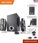 2.1 Multimedia Speaker System With Subwoofer, 80 Watts Power, Strong Bas.... Fixed Price $115.19.