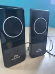 Merkury M-SPW510 Amplified Stereo Speaker (black), Aux Cable. Fixed Price $6.00.