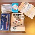 Airbrush Kit Plus Replacement Nozzles & Caps - Red/silver Set. Fixed Price $85.00.