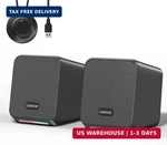 Uakinat Rgb Computer Speakers Usb Powered Gaming Pc Laptop Bass Sound. Fixed Price $12.63.