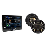 Jensen CAR813 8" Touch Screen Multimedia Receiver + Pair JS65T 6.5" Speakers. Fixed Price $379.99.