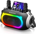 Portable Led Karaoke Machine Dual Wireless Mics, Bluetooth Speaker For Party. Fixed Price $49.99.