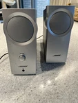 Bose Companion 2.0 Channel Wired Multimedia Speakers Aux 3.5MM Silver Black. Fixed Price $65.00.