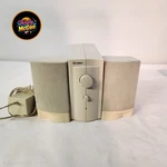 Labtec Computer Amplified Speakers LCS-2420 Vintage Beige 1990S W/ Subwoofer. Fixed Price $39.99.