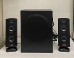Gigaware 42W 2.1 Multimedia Speakers 3-PIECE With Woofer. Fixed Price $45.59.