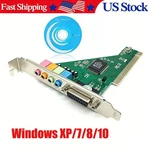 4 Channel 5.1 Surround Pci Sound Card 3D Midi For Windows XP/7/8/10. Fixed Price $16.99.