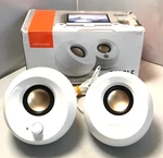 Creative Pebble V3 Minimalist 2.0 Usb-c Speakers W/ Bluetooth White Tested. Fixed Price $24.99.