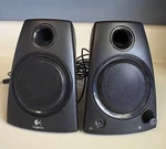 Set Of Logitech Connected Speakers Z-130 Black W/power Cord: Works Great.. Fixed Price $11.19.