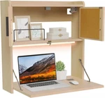 Wall Mounted Desk With Led Light Multifunctional Fold Down Laptop Computer Table. Fixed Price $139.49.
