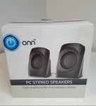 Onn ONA18H0009 Pc Stereo Speakers Wired 2.0 Channel Compact Black. Fixed Price $14.94.