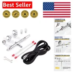 Stainless Steel Airbrush Set With 3 Nozzles & Fluid Cups - Ideal For Fine Art. Fixed Price $46.54.