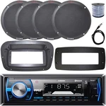 Pyle 1-DIN Boat Receiver W/install Kit + Adapter Plate, 4X 6.5'' 2-WAY Speakers. Fixed Price $146.49.