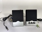 Altec Lansing 120I 2.0 Desktop Portable Powered Speaker System 6W Black Working. Fixed Price $7.50.