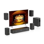Wooden 5.1.2 Sound Bars, Surround Speakers, 400W Power, Tv Sur.... Fixed Price $156.28.