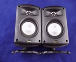 Pair (2) Klipsch Promedia Ultra Satellite Speakers With Stands Very Good Working. Fixed Price $49.99.