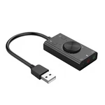 Orico Usb Sound Card For Microphone Earphone 2 In 1 With 3 Port Output Volume. Fixed Price $15.03.
