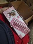 New Full Size Wave Sync Wireless Keyboard Pink Battery Portable. Fixed Price $14.25.