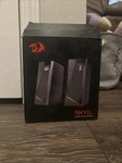 Anvil Stereo Gaming Speakers Red Dragon GS520. Fixed Price $50.00.