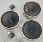 Set Speakers From General Electric Console Cabinet Stereo Woofer Tweeter. Fixed Price $80.00.