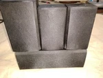 Insignia SC-51A Center Theatre Surround Speakers, Lot Of 4 *missing Front Right*. Fixed Price $24.99.